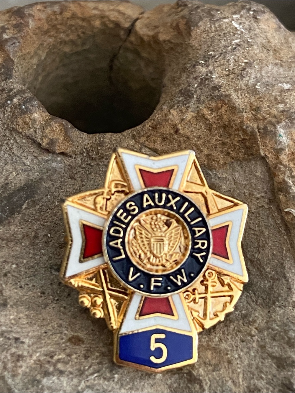 5/$10โค๏ธโค๏ธโค๏ธVeterans of Foreign Wars V.F.W. Womans Auxiliary Pin